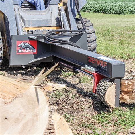 skid steer log splitter cutter|best skid steer splitter attachments.